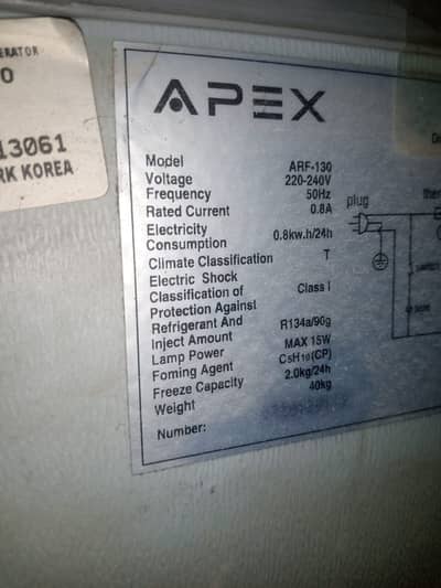 APex Fridge For Sale Compressor not working