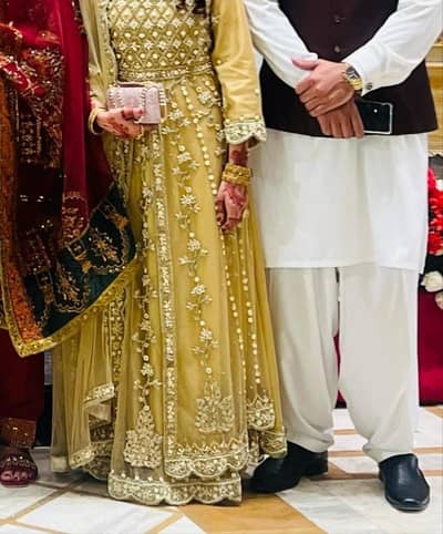 Fancy Frock dress, Barat/ Waleema wear, Full Embroidered