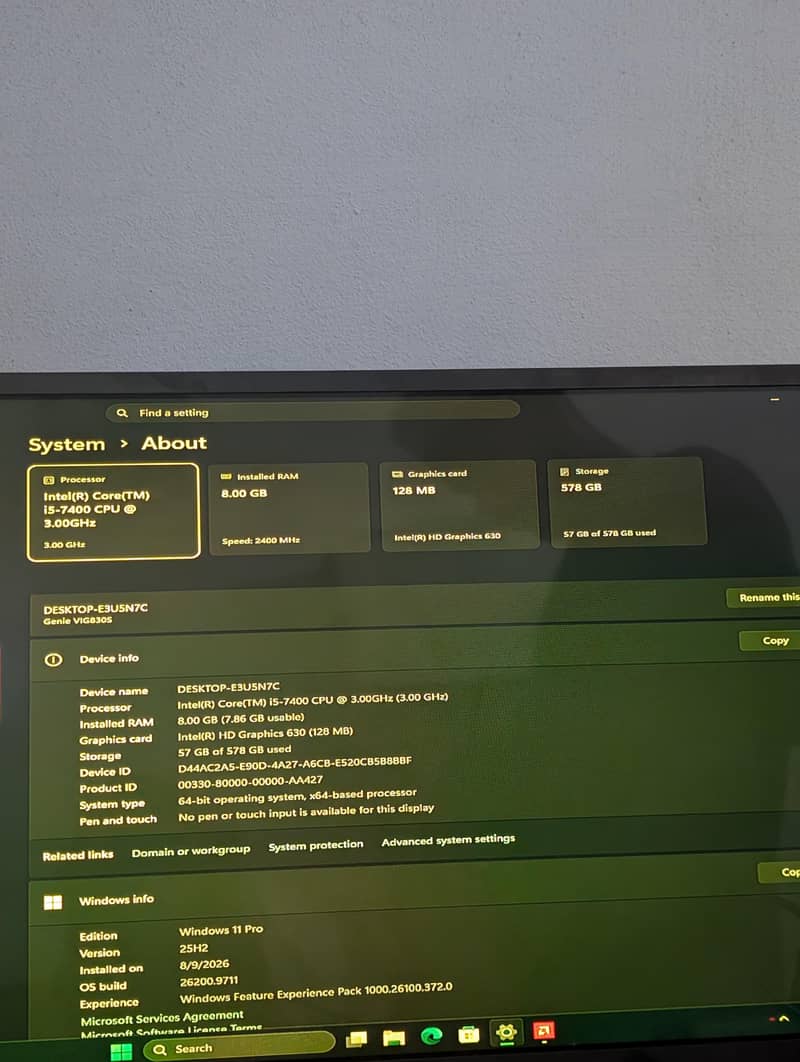 core i5 7gen 3