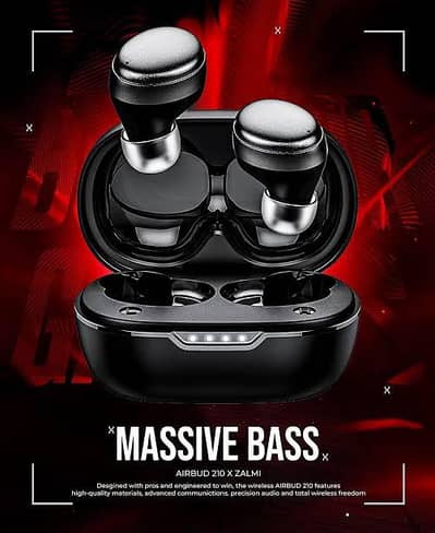 Airbud 210 X Zalmi Massive Bass Earbuds - Brand New Box Pack