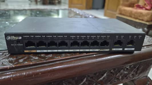 Dahua 10-Port Unmanaged Desktop Switch with 8 Port PoE (PFS3010-8ET-9)