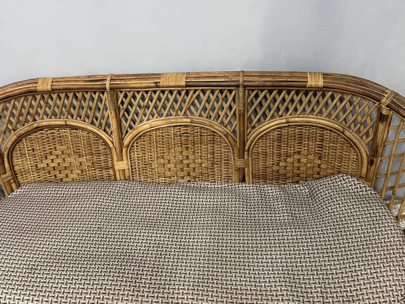 Cane sofa set with table 3