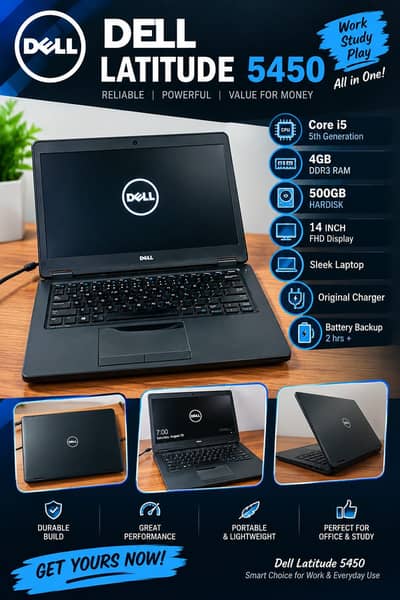 Dell Latitude 5450 Core i5 5th Gen | 4GB RAM |