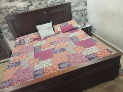 Wooden king bed