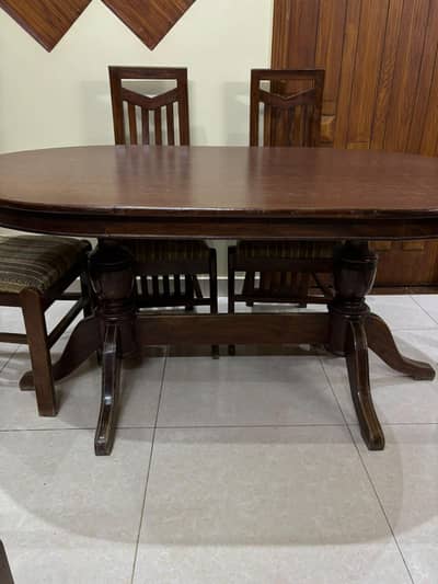 wooden Dining Table with 6 chairs