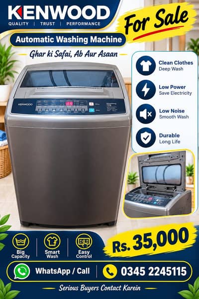 Kenwood Automatic Washing Machine – 10KG