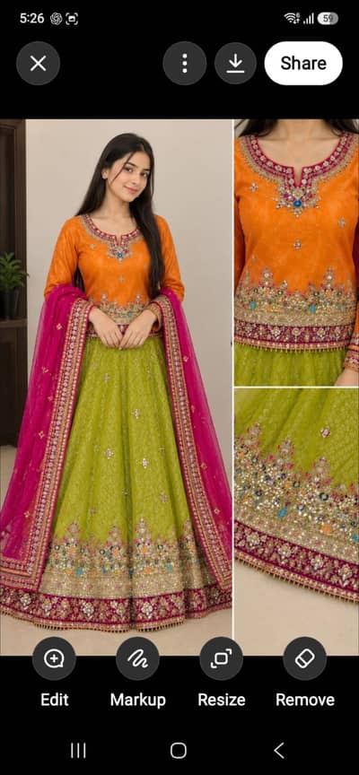 Bridal mehndi dress
