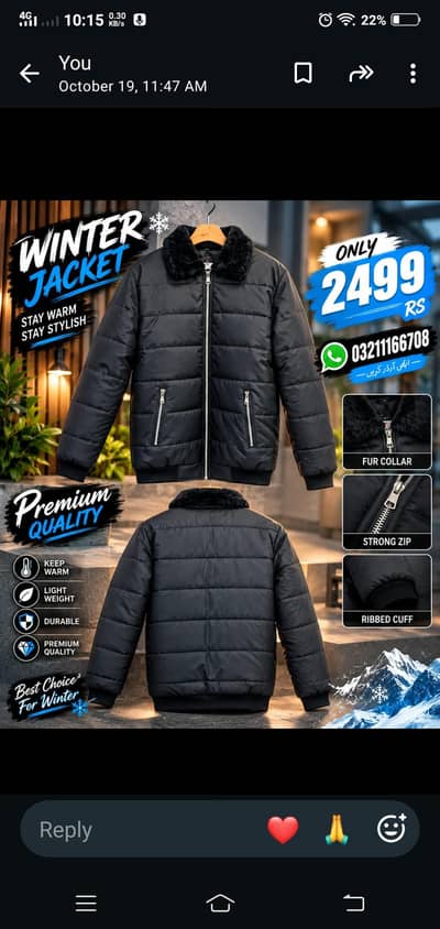 Bomber Jacket / For Men  colour Black winter collection