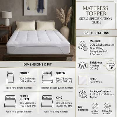 Micro Plain Double Bed Mattress Cover
