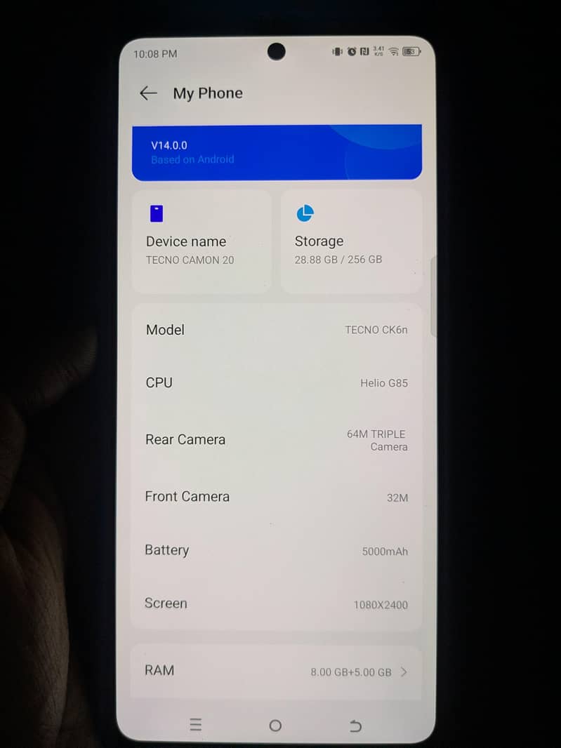Tecno CAMON 20 only kit 5