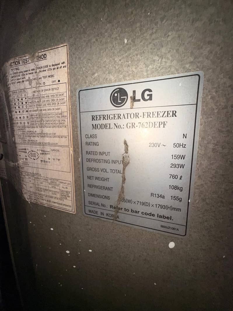 LG BIG FARIDGE COMPRESOR PROBLEM ONLY 1