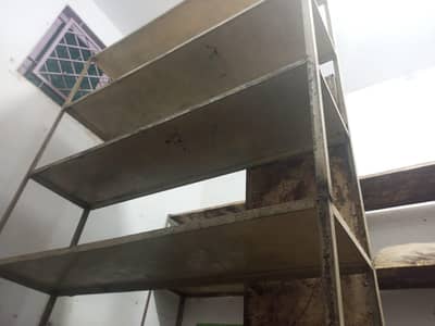 Heavy Duty Iron Shelving Rack – 10 Shelves | Ideal for Hardware Shops