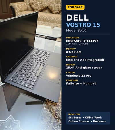 Dell Vostro 15 3510 – 8GB RAM | 256GB SSD | 4GB Graphics