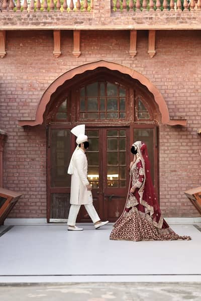Beautiful Maroon Barat Farshi Lehenga for Sale 