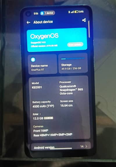 OnePlus 8t 12/256