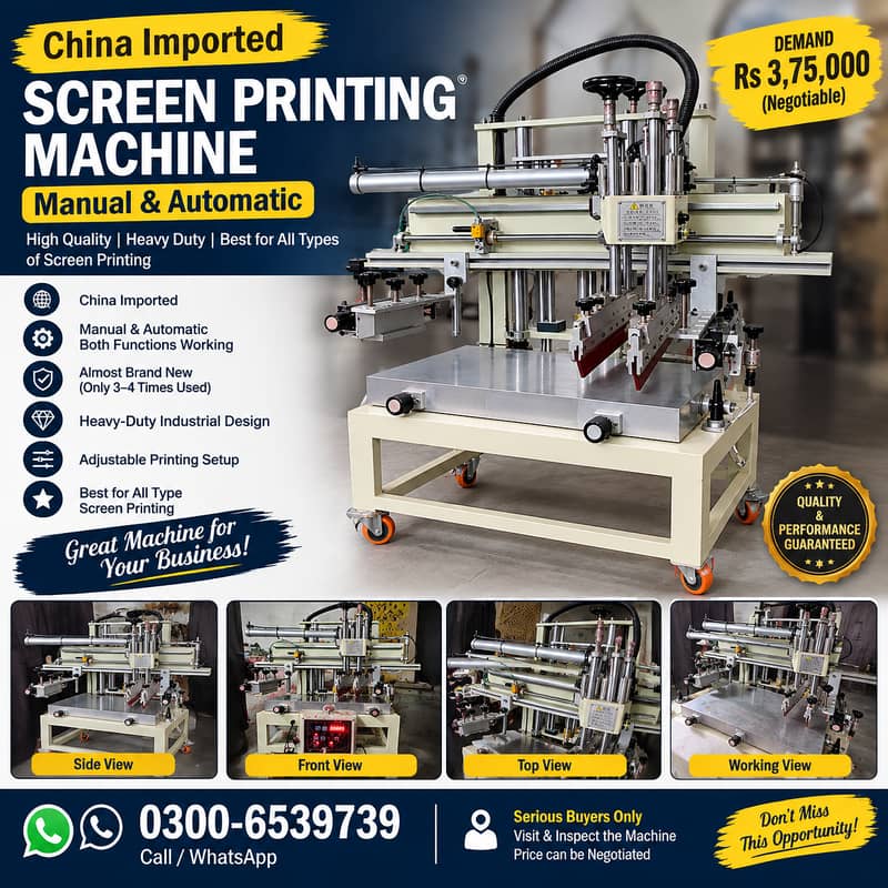 China Imported Screen Printing Machine | Manual & Automatic 0