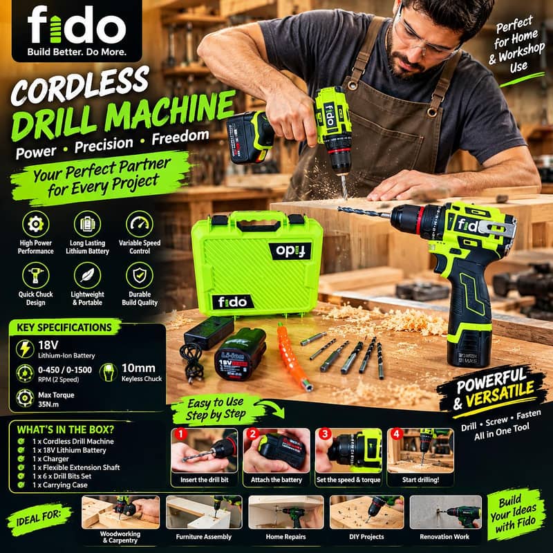 Cordless Drill Machine 0