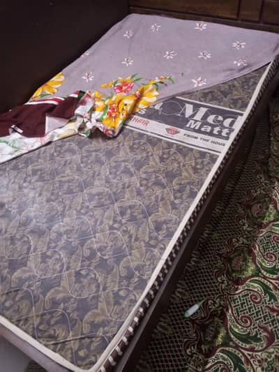 bed with mattress