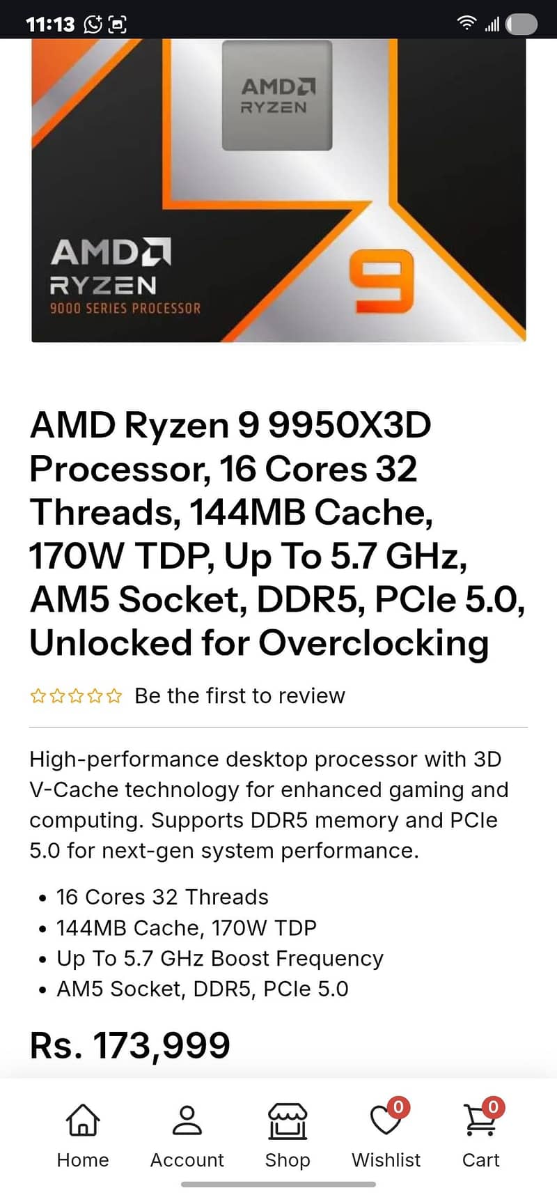 AMD Ryzen 9 9950X3D 3