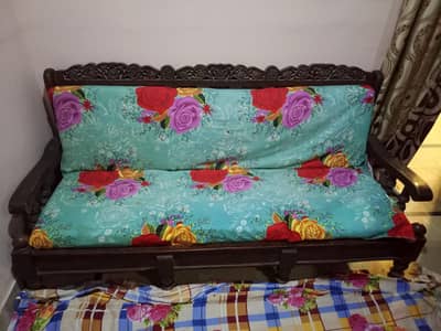 Pure wooden heavy sofa set
