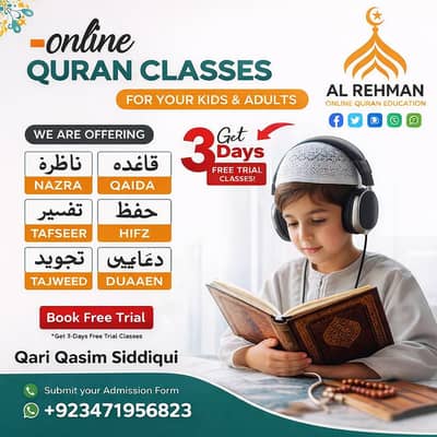 Online Quran Classes | Male & Female Teachers | 3 Days Free Trial