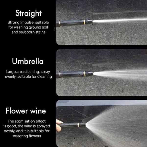 Adjustable Water Spray Nozzle for Car Wash & Garden Plastic Hose Nozzle
