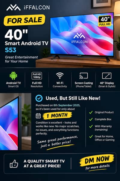 iFFALCON 40" Smart android TV S53