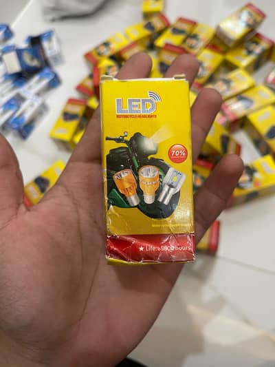 Bike headlights multicolour red white blue 40 pcs avail