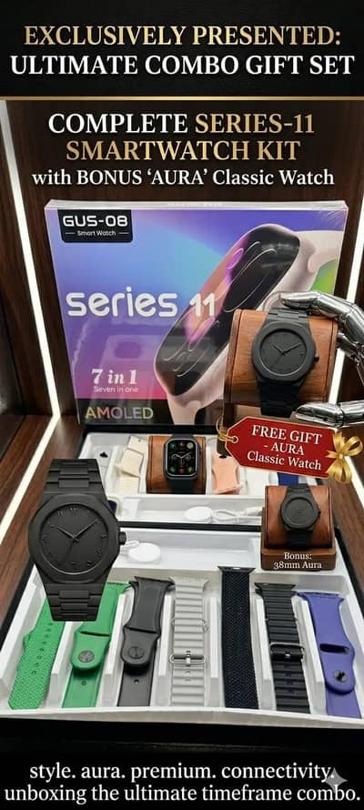 ultra 3 smart watch with arbic watch