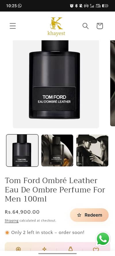 Tom Ford Ombre Leather Eau de Parfum 100ml available for sale.