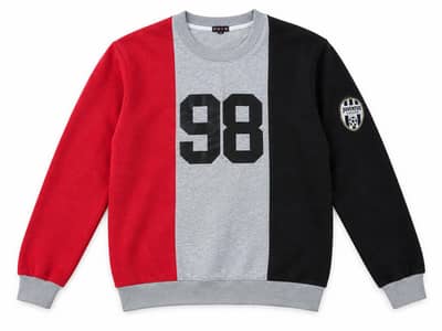 Stylish Men's Color-Block Sweatshirt – Red, Grey & Black