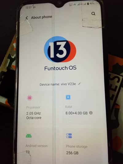 vivo v23E mobile use me all ok hai penal change working 100 ok