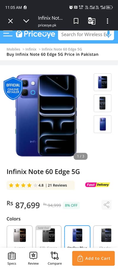 Infinix note edge