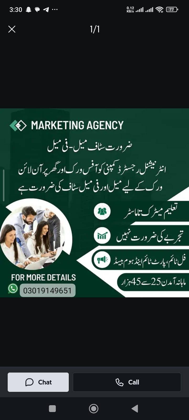 Staff required 0