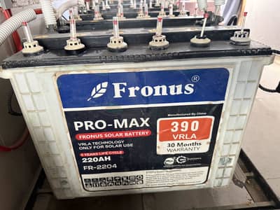 8 Fronus 220Ah Solar Batteries for Sale – good Condition