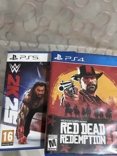 WWE 2K25(PS5) + RDR2(PS4)