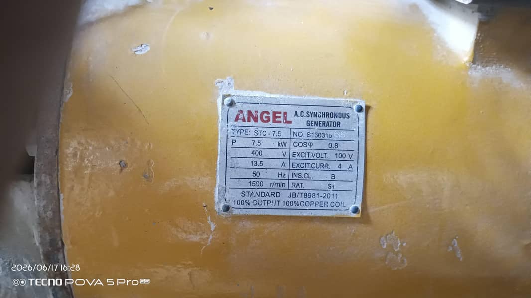 3 phase generator 7.5 kw 7