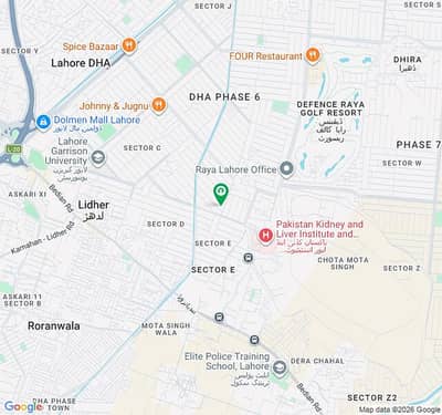 PHASE 6 E BLOCK Near# 1170 Five Marlas TOP Locationed Plot