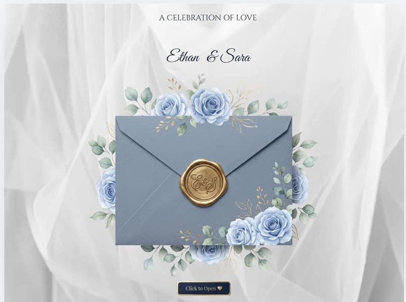 Canva editable wedding website 0