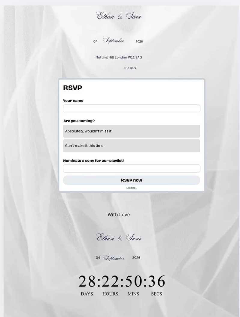 Canva editable wedding website 3