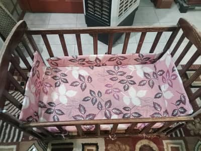 wooden baby cot