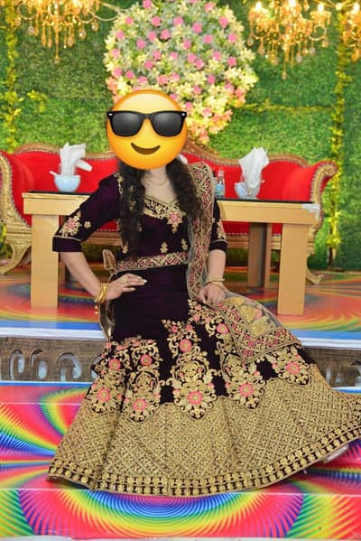 velvet Lehenga