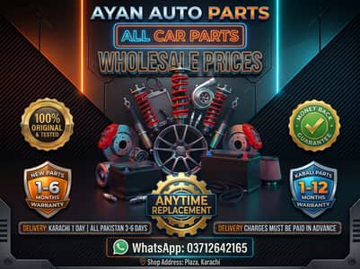 Wholesale Car Parts in Karachi Plaza | New & Kabali Parts with Replace