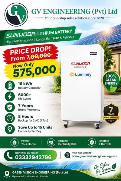 16kwh Lithium Sunwooda | Solar Company |