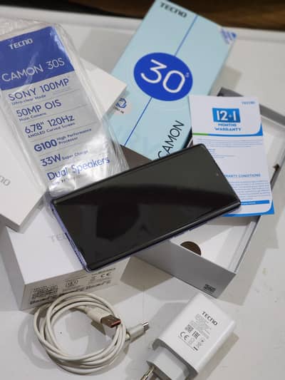 Tecno CAMON 30S 8+8GB RAM 256GB Storage Complete Box