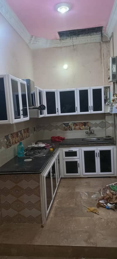 kitchen Cabinets partition window doors glass aluminium work