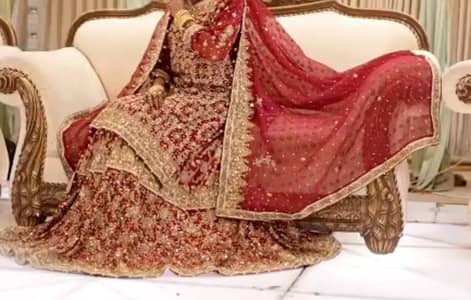 Beautiful Red & Golden Bridal Lehenga – Heavy Embroidery Wedding Dress