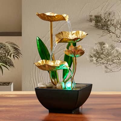USB-Powered LED Lotus Water Fountain | Tabletop Home Decor 