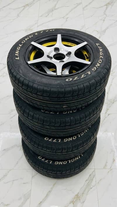 12 size Rim and tyres Wide 4pcs