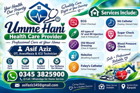 Umm e Hani Health Care Provider at your door step